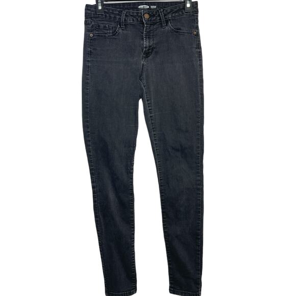 Old Navy Rockstar Super Skinny Jeans Women Size 4 Long Gray Denim Mid Rise - Picture 1 of 5